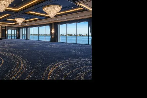 Grand Pavilion dance floor and table settings
