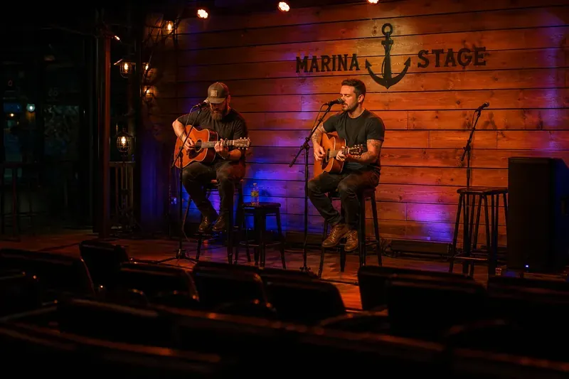 Live entertainment stage at Casegus Marina Stage